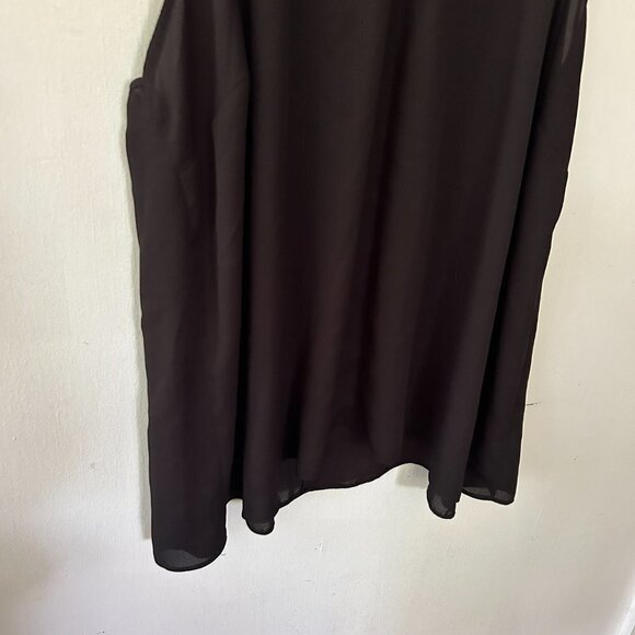 ASOS Tank Womens Plus Size 22 Black Nearly Sheer Strappy - Picture 3 of 7